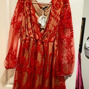 RED LACE DRESS